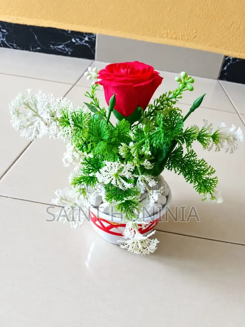 Beautiful Artificial Flowers in Decorative Pots