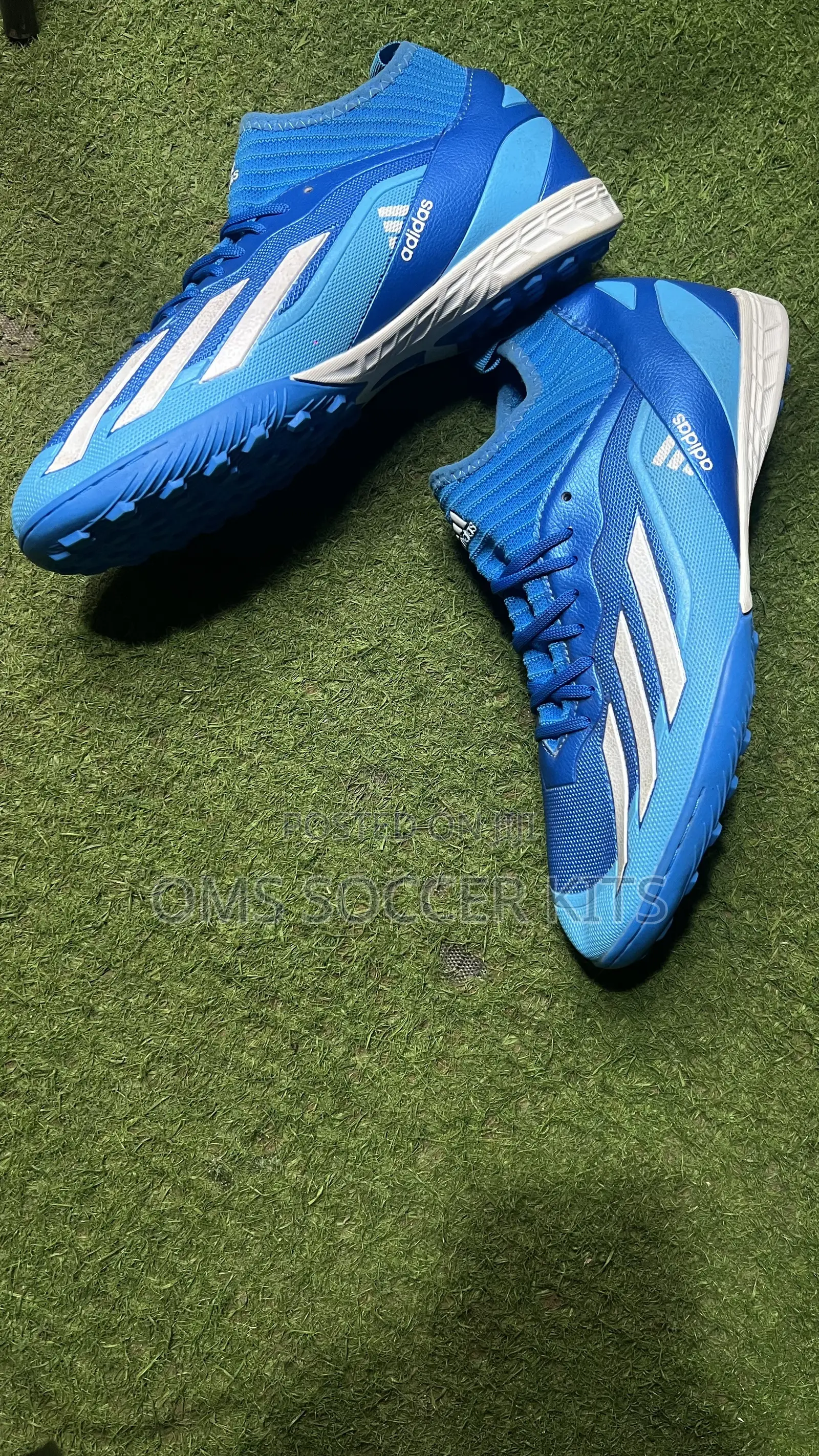 Adidas Crazyfast Astroturf Boot (Blue)(45)