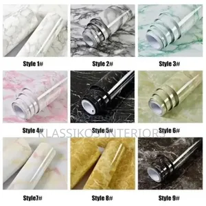 High Gloss Marble Contact Paper Sticker Wallpaper