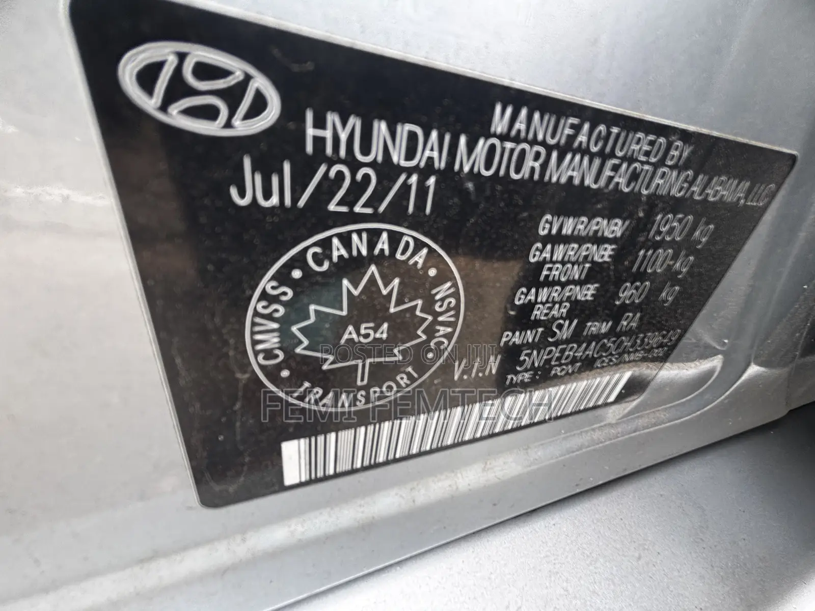 Hyundai Sonata 2011 Silver