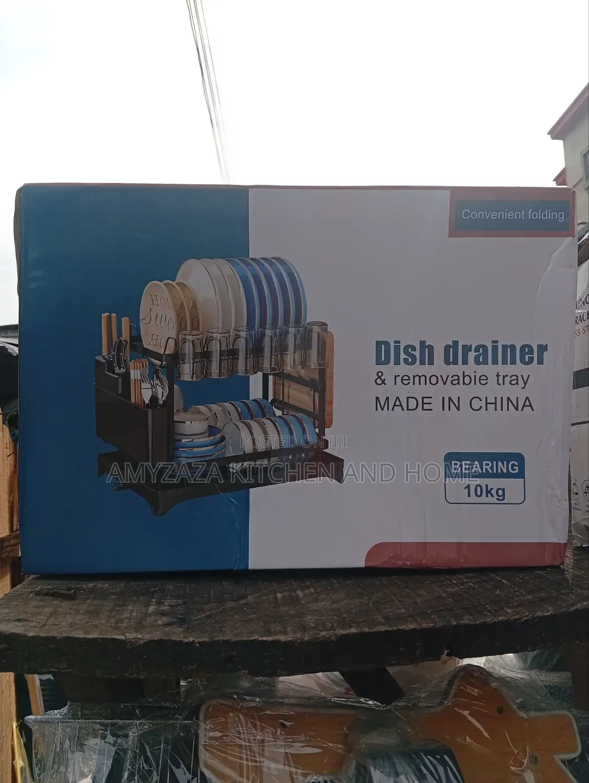 2-Tier Convenient Folding Dish Drainer & Removable Tray.