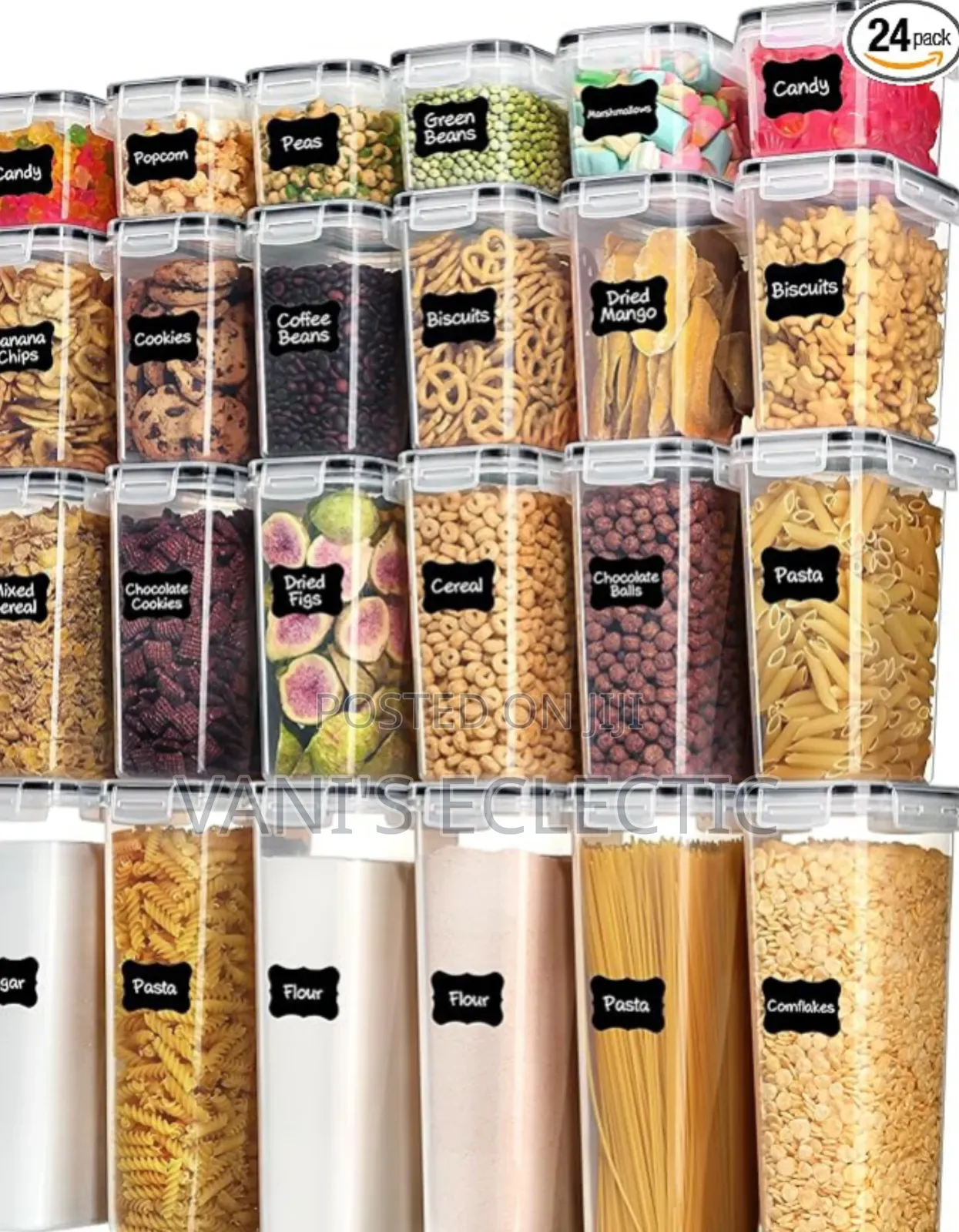 24-Piece Airtight Food Storage Container Set – Pantry Organizer