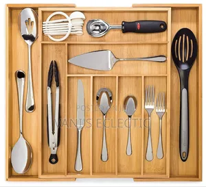 Expandable Bamboo Kitchen Drawer Organizer / Cutly Tray (Eco-Friendly)