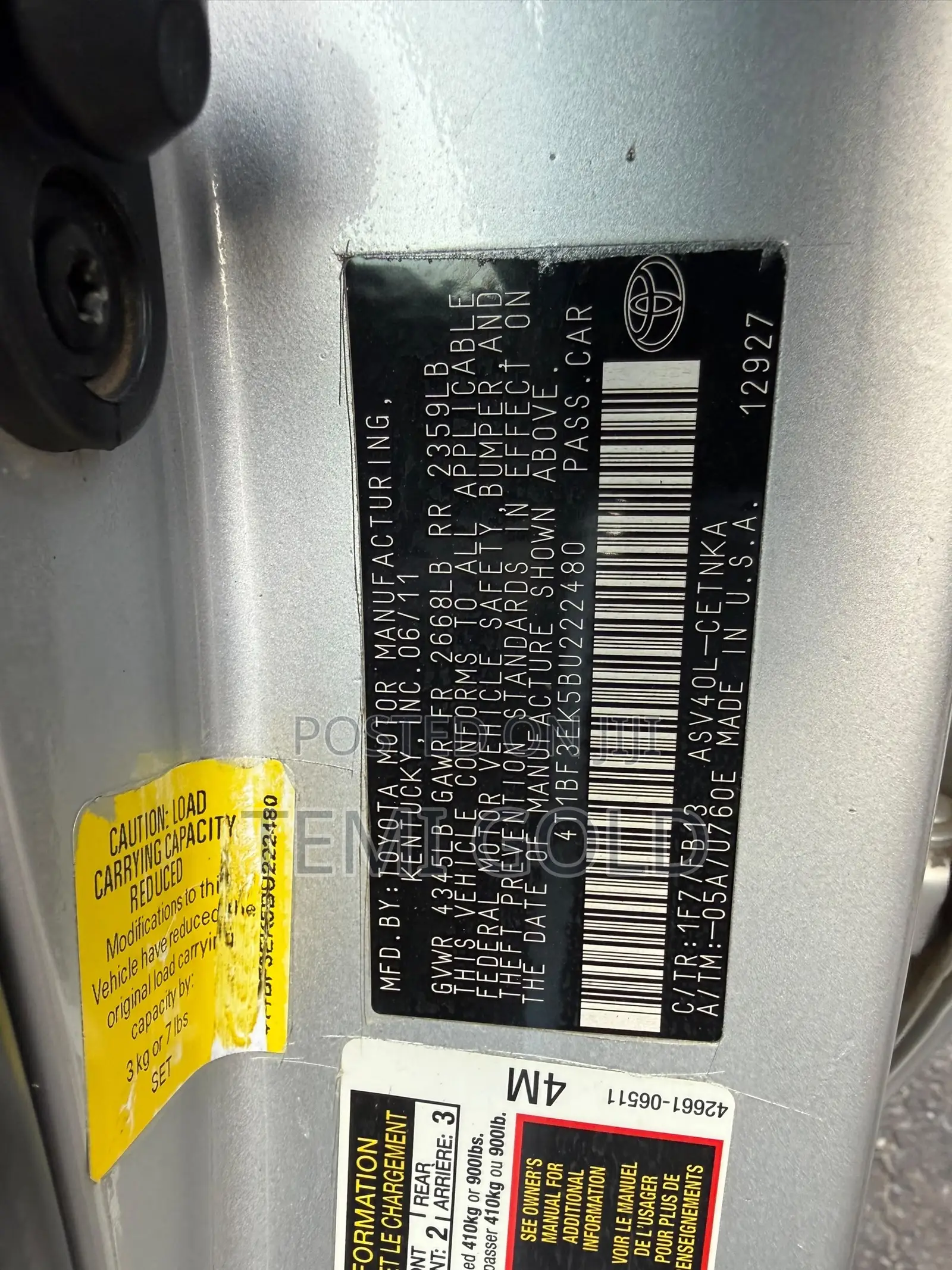 Toyota Camry 2011 Silver