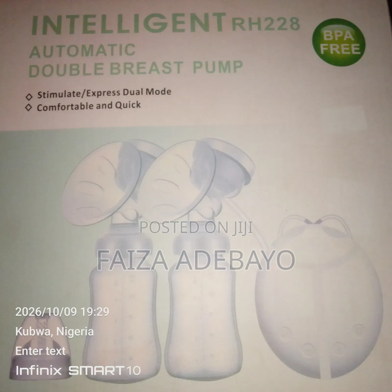 Intelligent RH228 Automatic Double Breast Pump