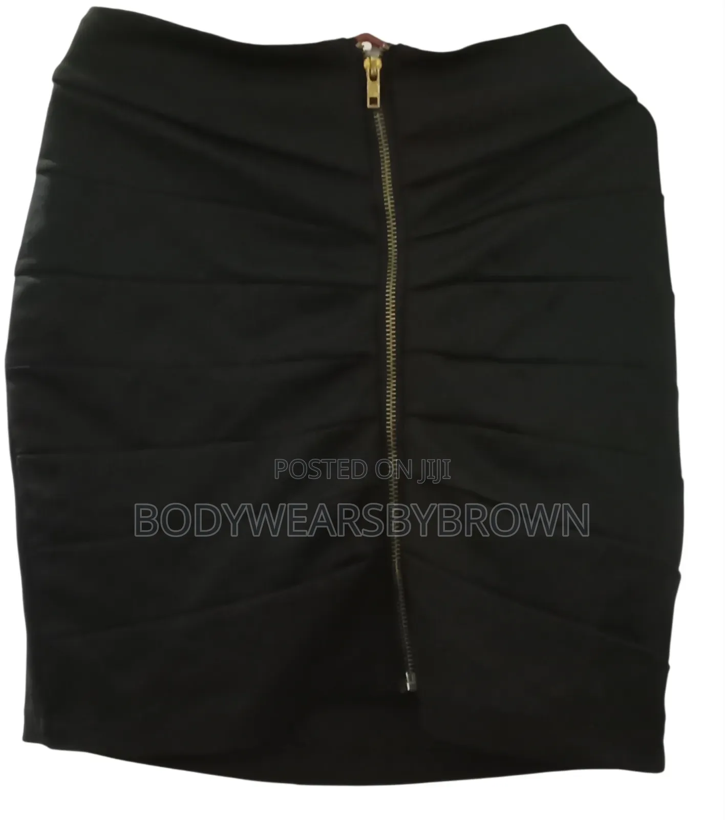 A Front Zip Mini Skirt