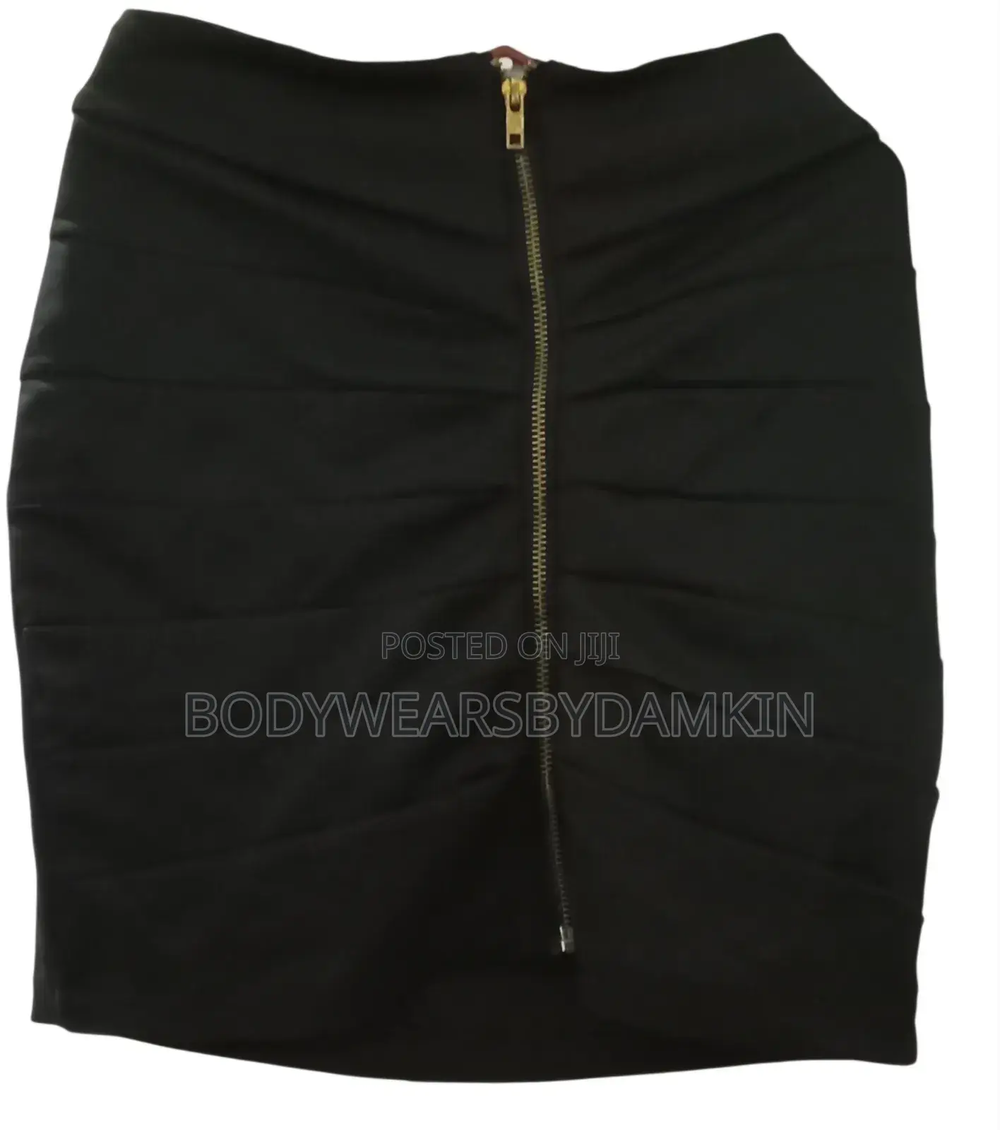 A Front Zip Mini Skirt