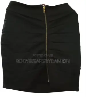 A Front Zip Mini Skirt