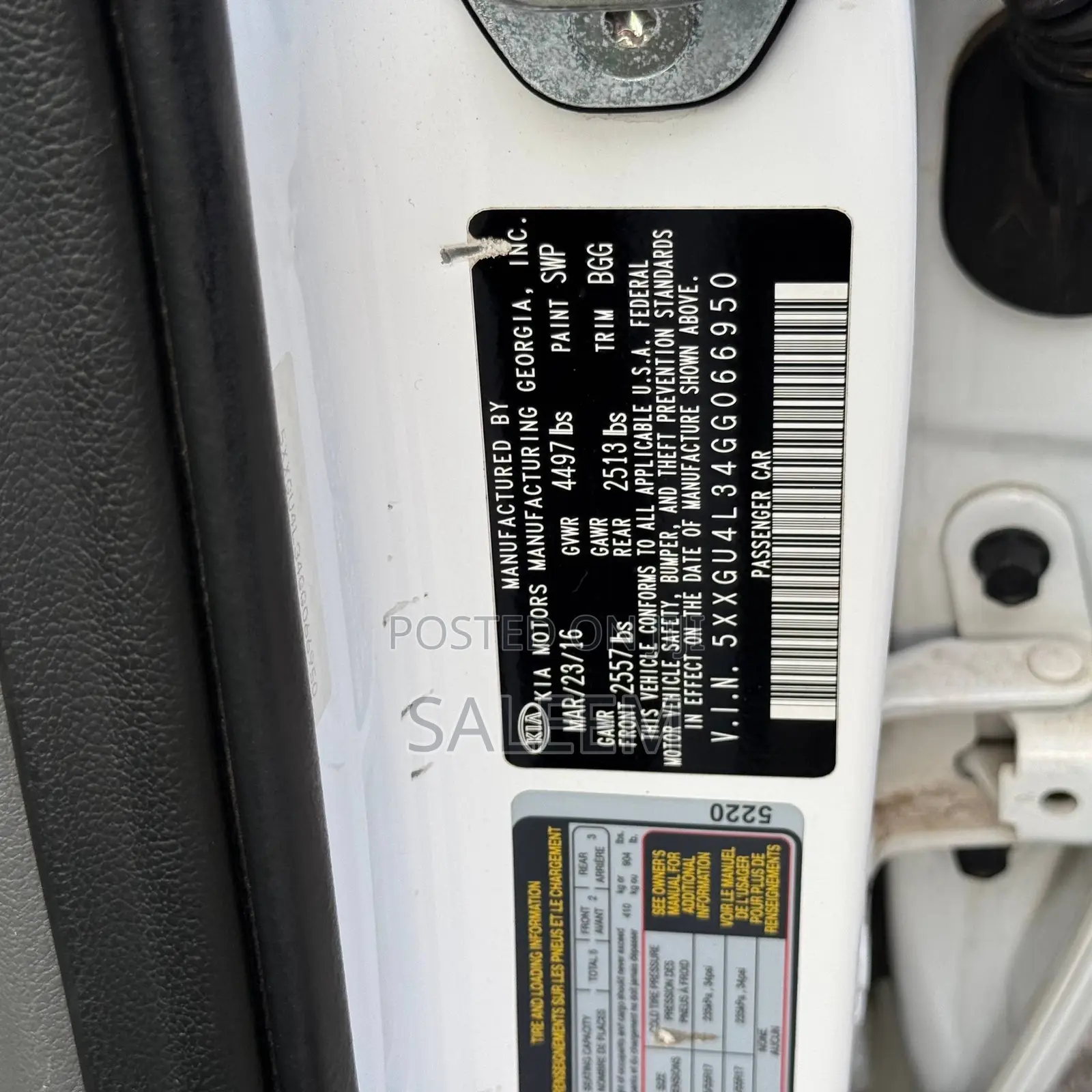 Kia Optima 2016 White