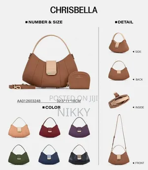 Chrisbella 2in1 Quality Leather Bag