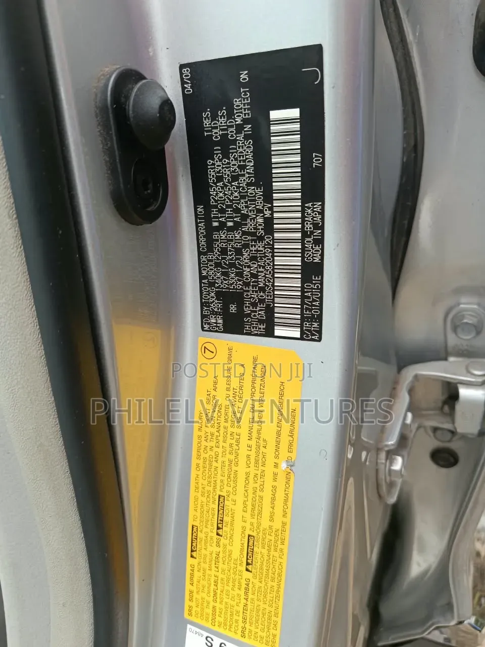Toyota Highlander 2008 Silver