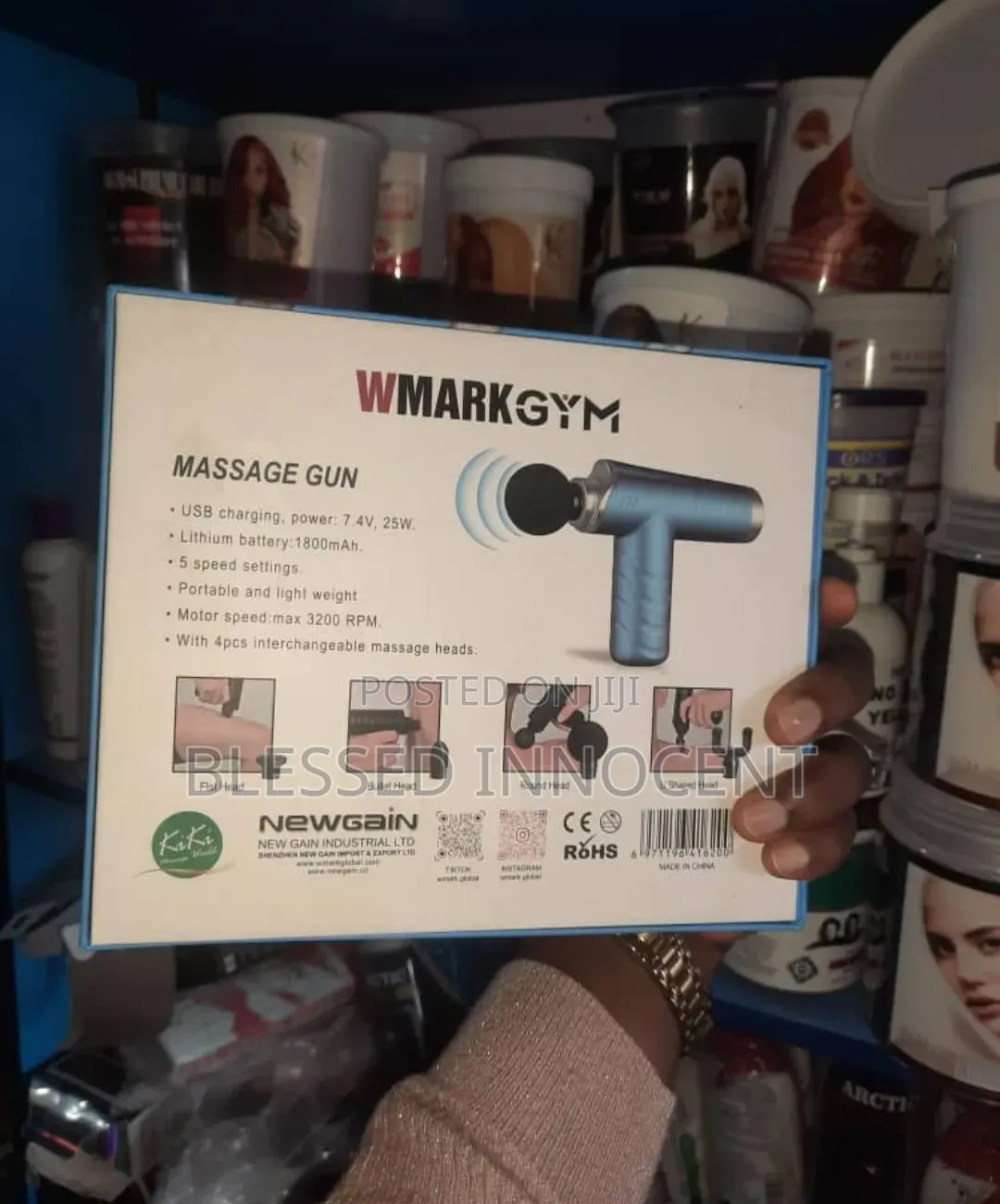 WMARK GYM Portable Massage Gun 25W, 5 Speed Settings