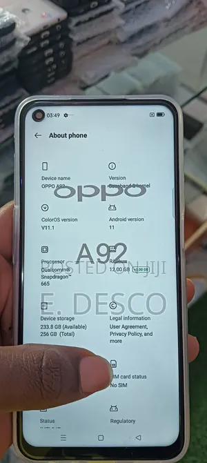New Oppo A92 128 GB