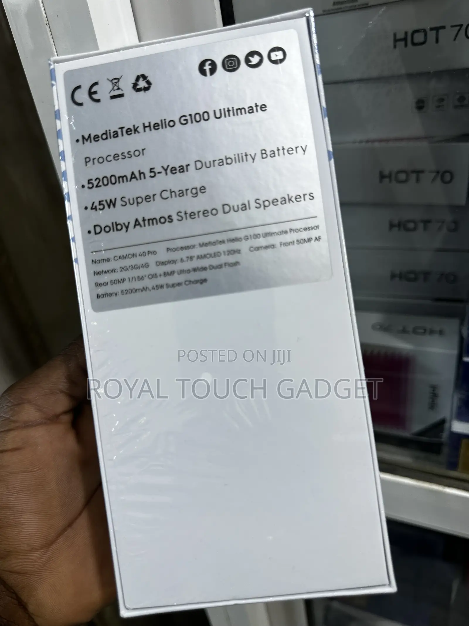 New Tecno Camon 40 Pro 4G 256 GB Blue