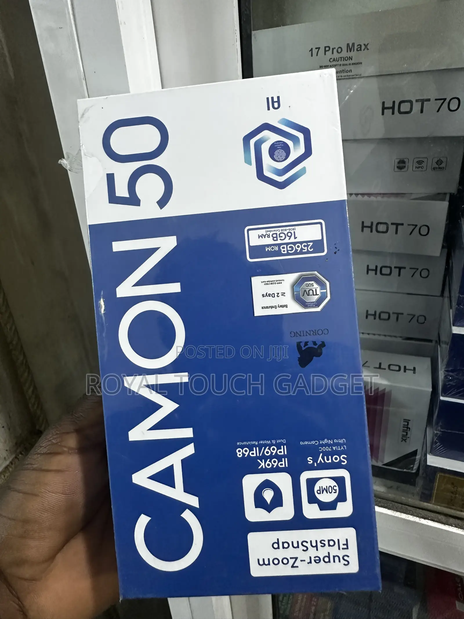 New Tecno Camon 50 256 GB Silver
