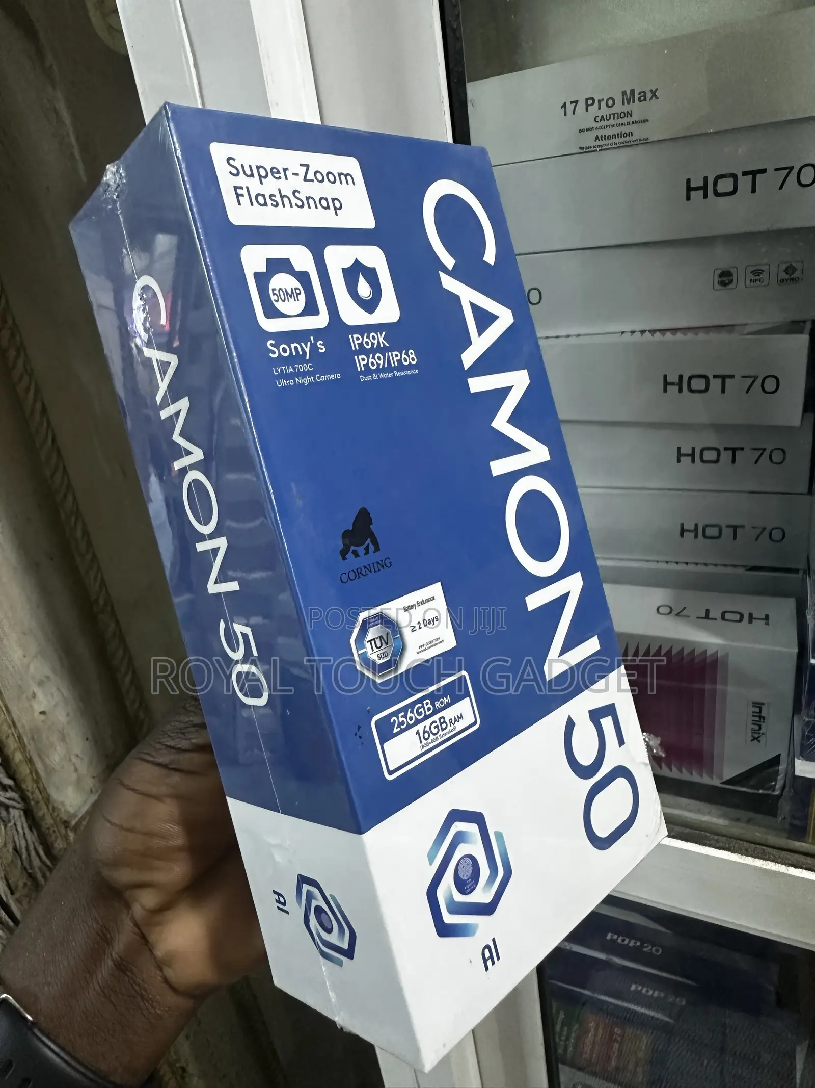New Tecno Camon 50 256 GB Silver