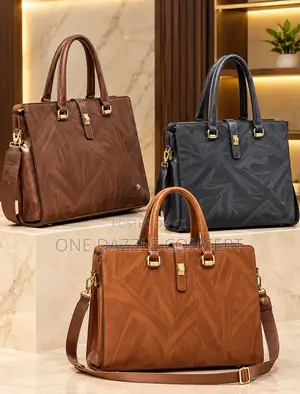 Mont Blanc Embossed Executive Leather Laptop and Business Brief Case