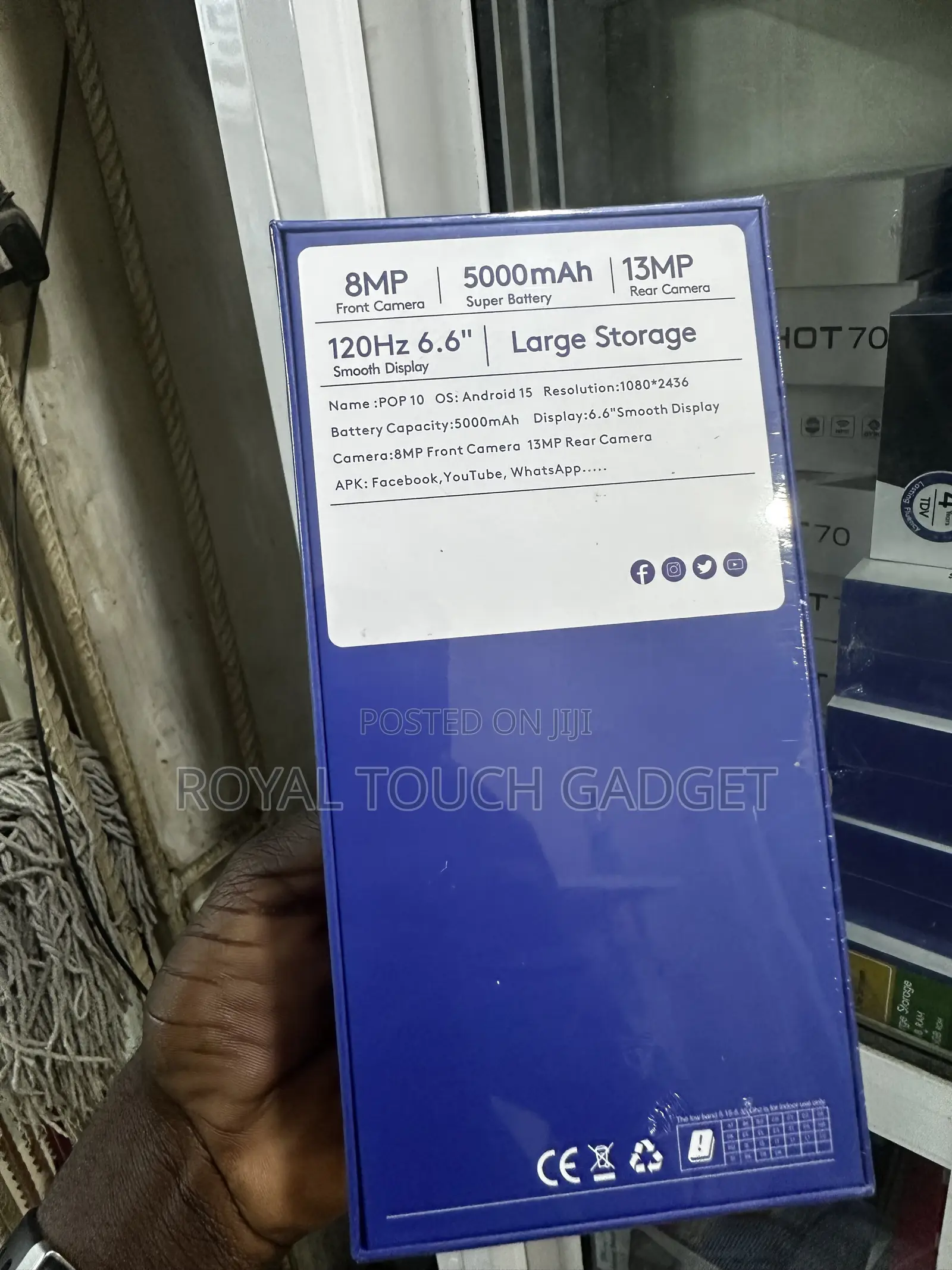 New Tecno Pop 10 128 GB Silver