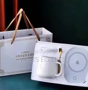 Ceramic Mug and Electric Cup Warmer Gift Set