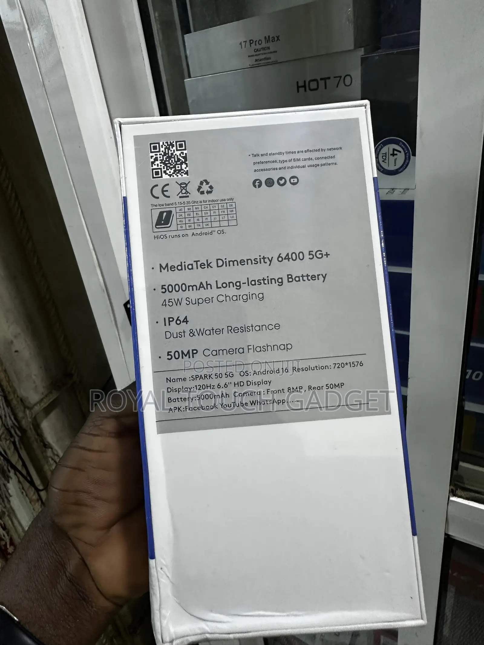 New Tecno Spark 50 128 GB Black