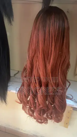 HOT SALE! Ombre Ginger Bouncy Wig 22 Inches - Human