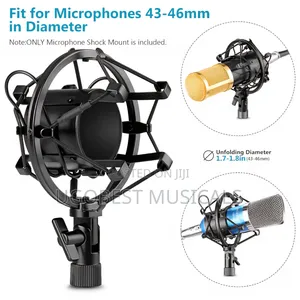 Universal Metal Microphone Shock Mount for Condenser Microphones.