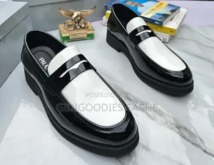 Men's Two-Tone Patent Penny Loafer Size 40-46