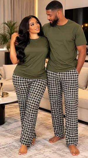 3 Piece Unisex Checkers Lounge Set