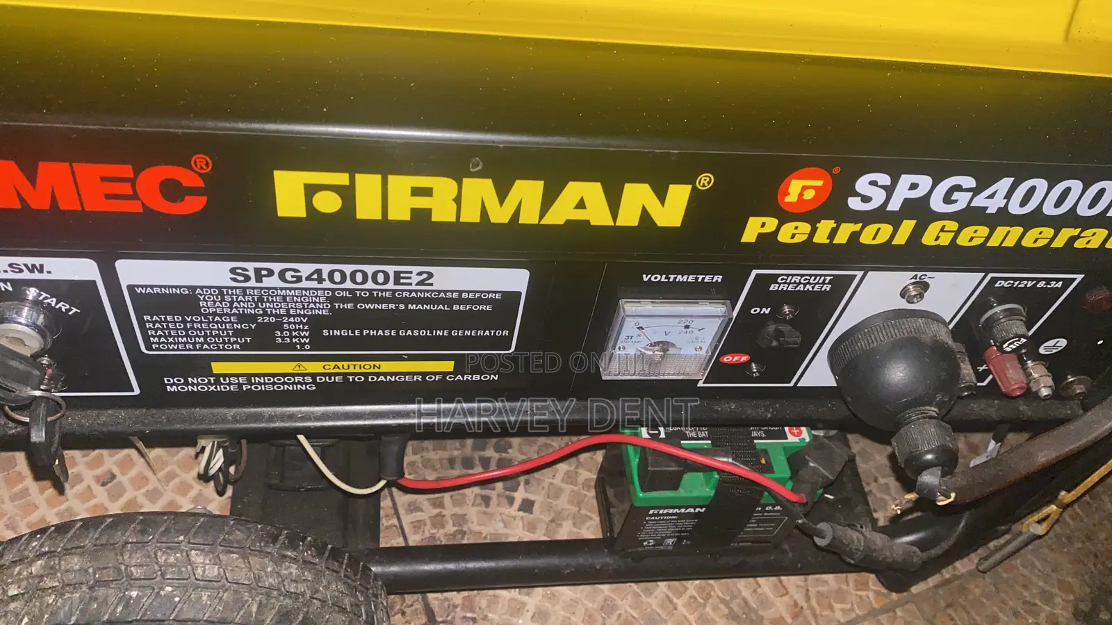 Firman SPG4000E2 Petrol Generator – (Few Months Old)