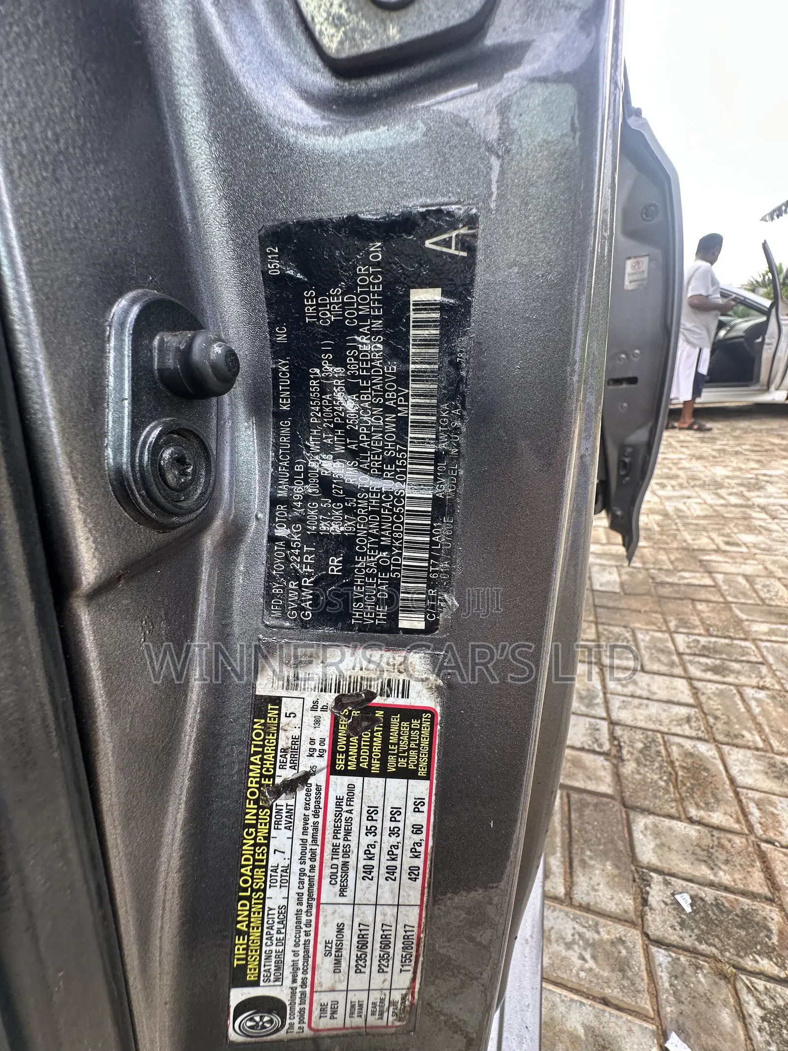 Toyota Sienna LE 8 Passenger 2012 Gray