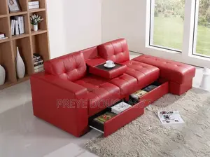 Brand New Premium 3-Seater Leather Sofa + Matching Ottoman