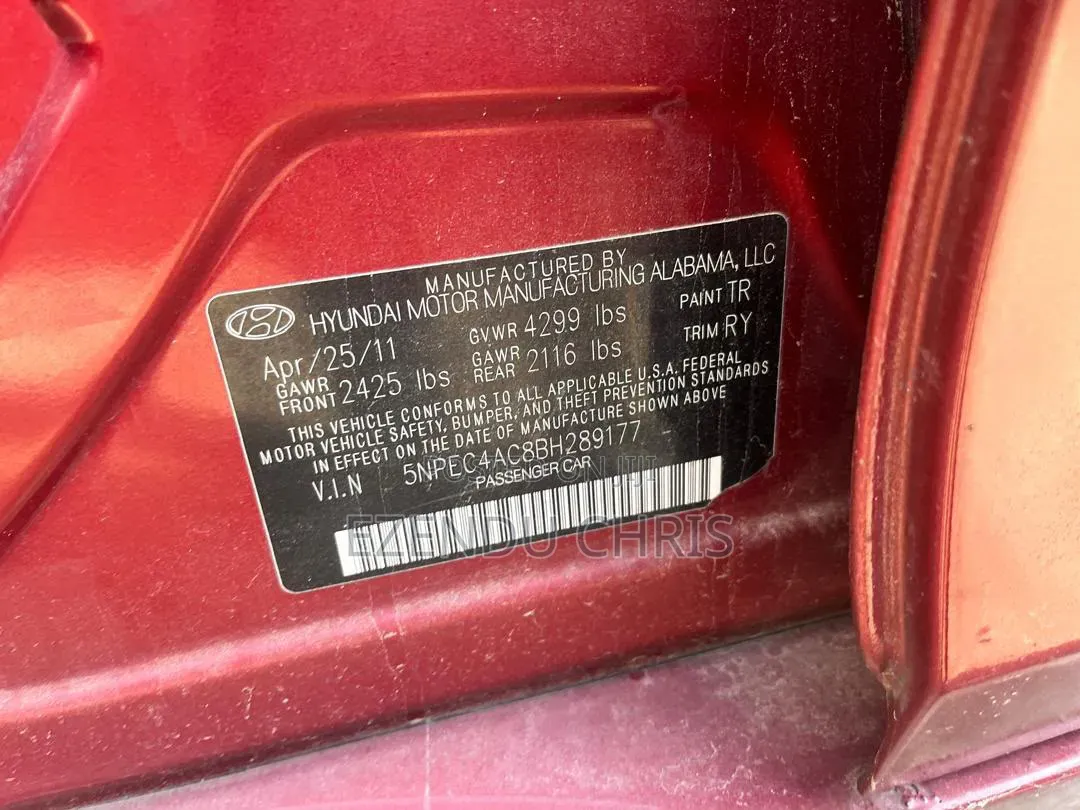 Hyundai Sonata 2012 Red