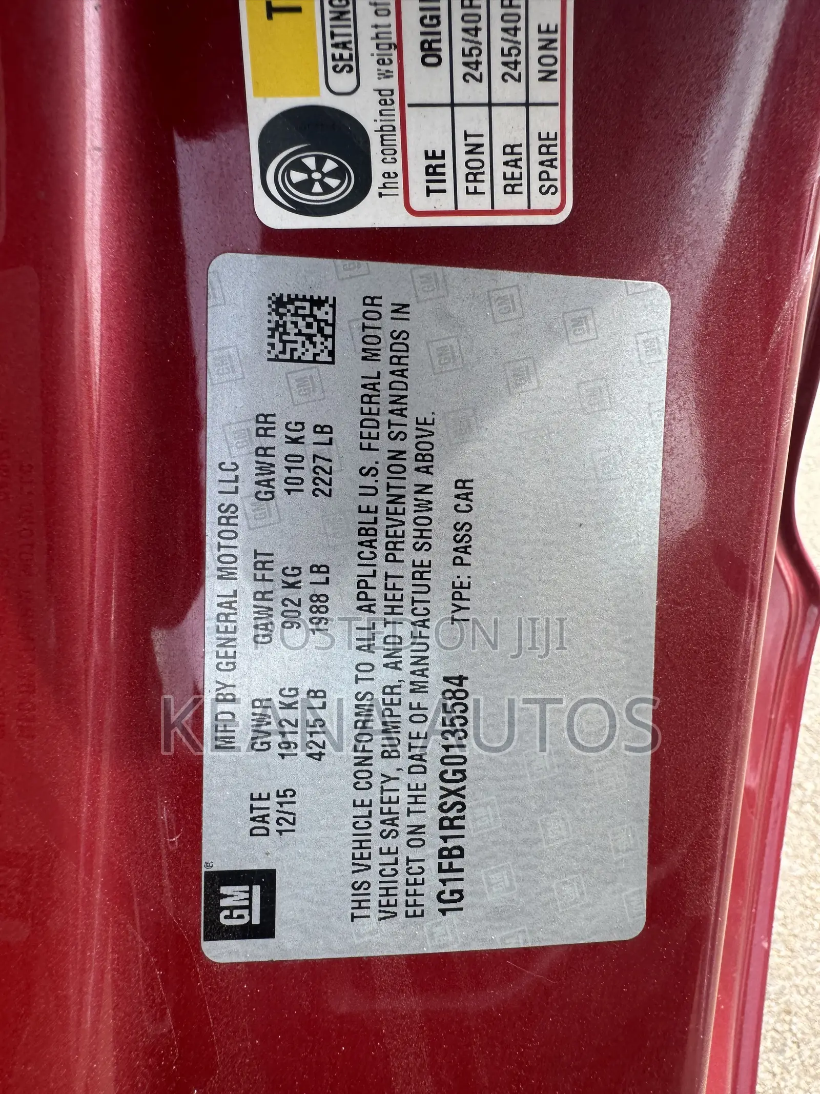 Chevrolet Camaro 2017 Red