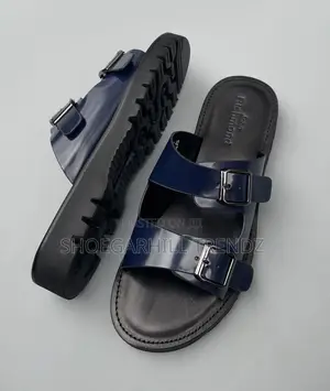 Mens Chunky Sole Slipon Palm Slippers