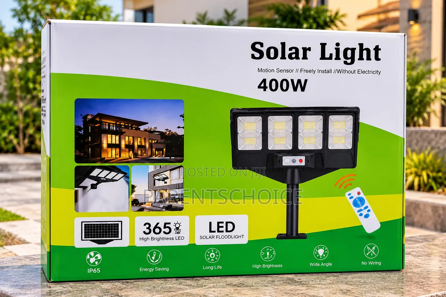400W Solar LED Street Light With Remote Control- 1pc