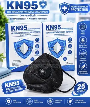 Kn95 Nose Mask Durable With Breathable Filter 25 Pieces Per Pack