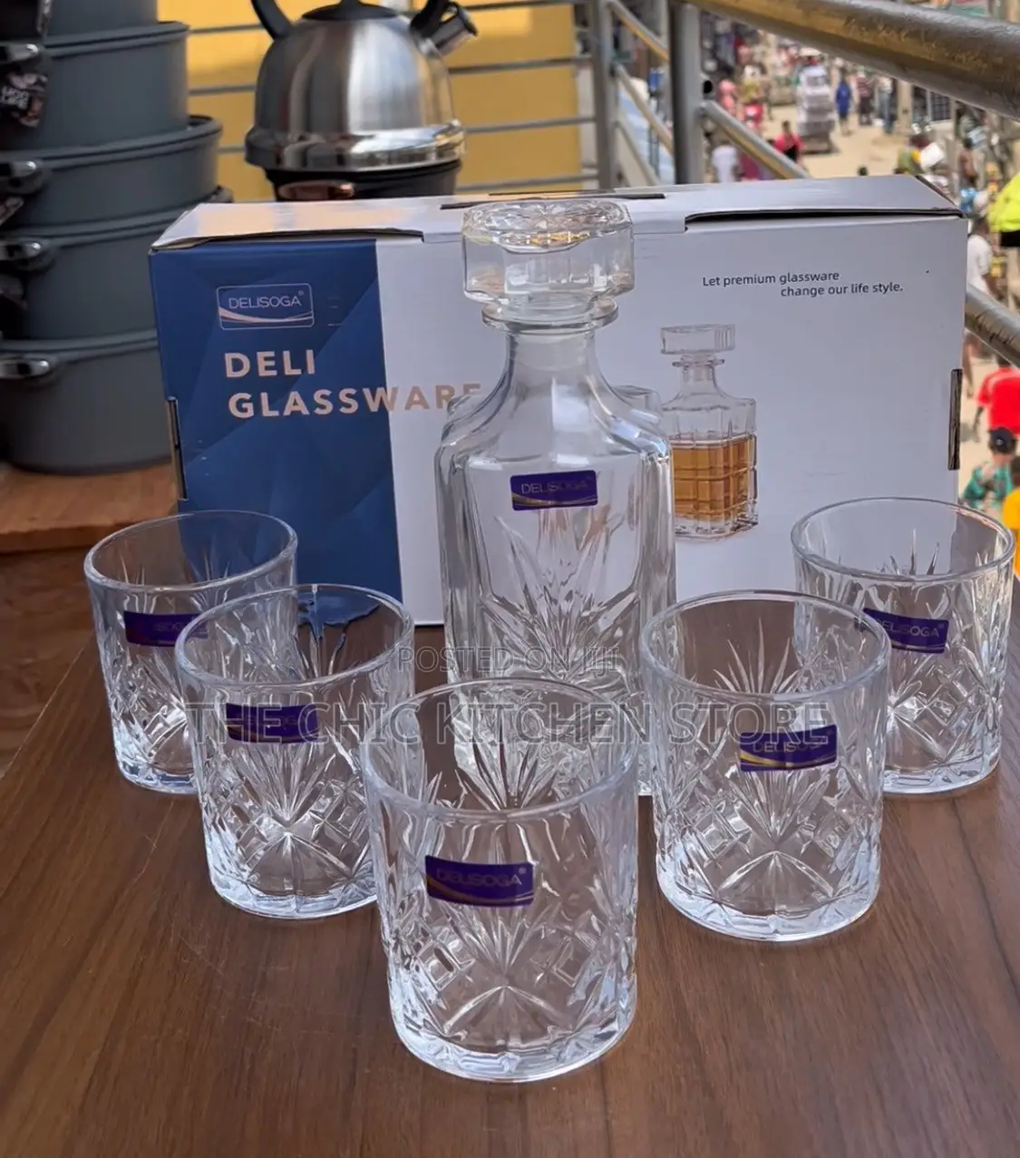 Luxury 7pcs Deliglass Decanter Set