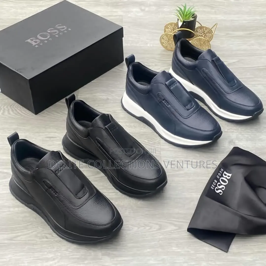 *Hugo Boss Luxury Leather Sneakers !!* 
 *40______46