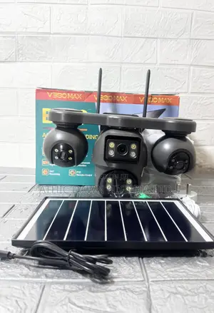 V380max 4 Lens Solar CCTV Cameras With Activated SIM Cards