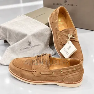 Mocasin Brunello Cucinelli Suede Boat Shoe Now Available INN*