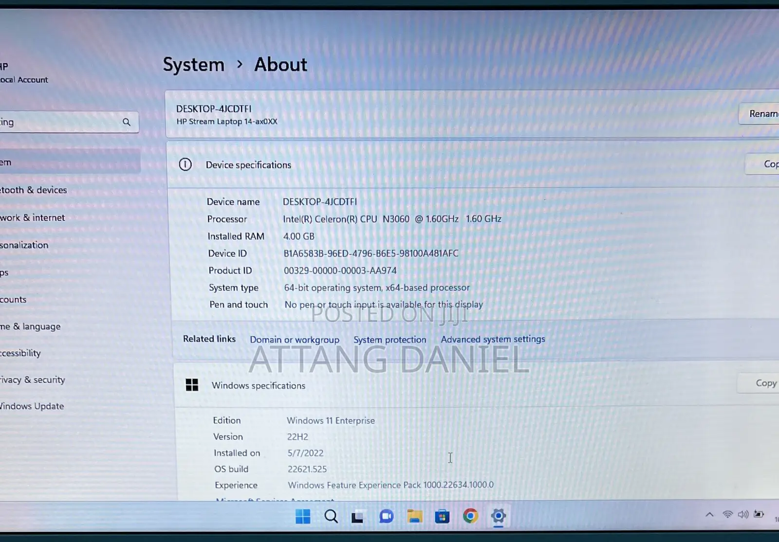 Laptop HP Stream 14 4GB Intel Celeron eMMC 32GB