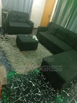 L Shape With Single Sofa Neatly Used