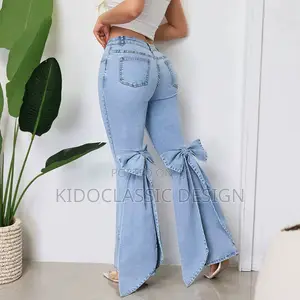 Women’s Bow Tie Back Jeans Pants