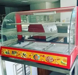 Commercial 3-Plate Snacks Display Warmer - Curved Glass
