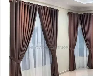 Coffee Brown Matte Curtains