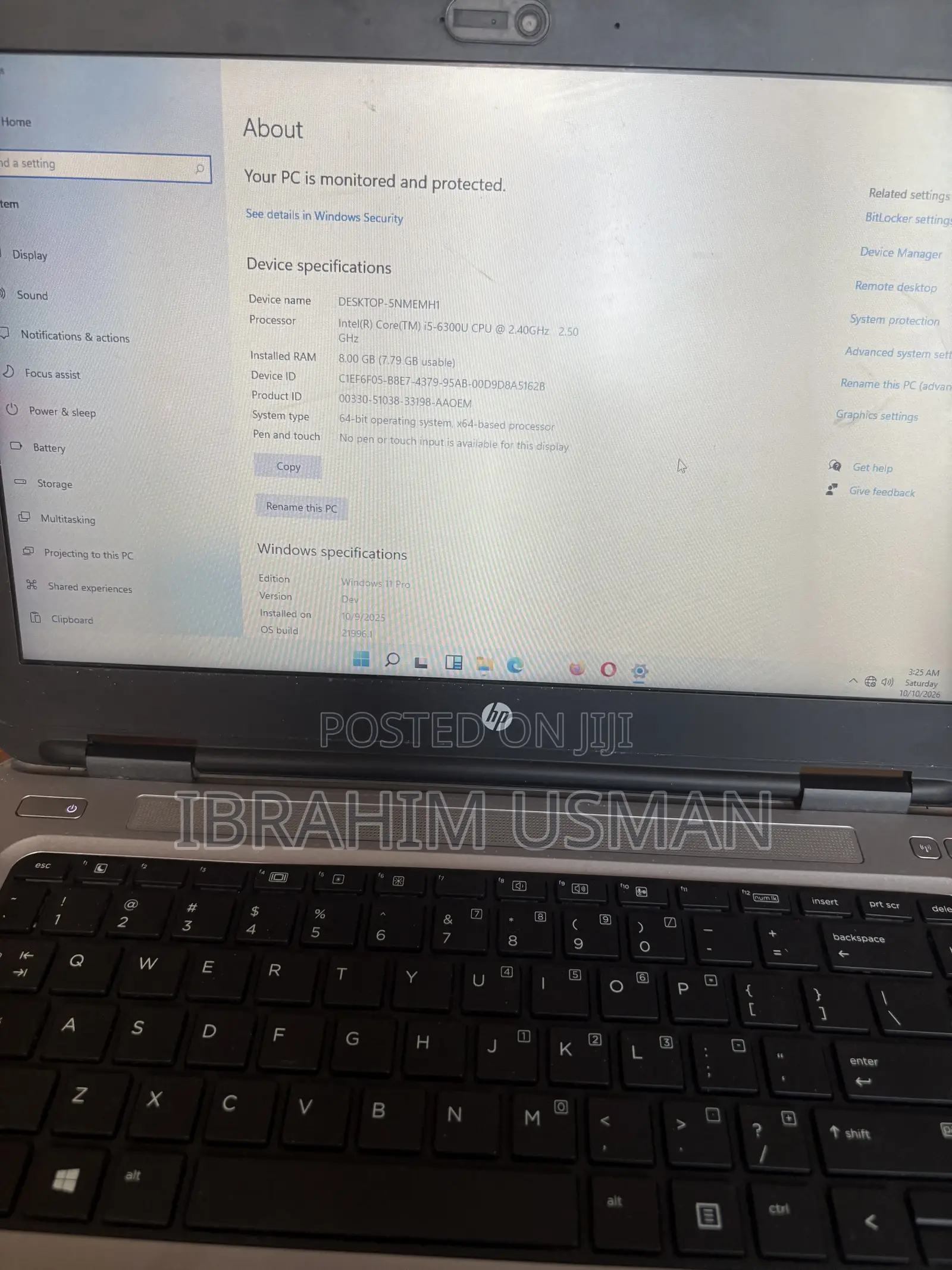 Laptop HP 650 G2 8GB Intel Core i5 SSD 500GB