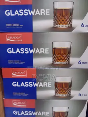 340ml 6pcs Deli Crystal Whiskey Glass Cup