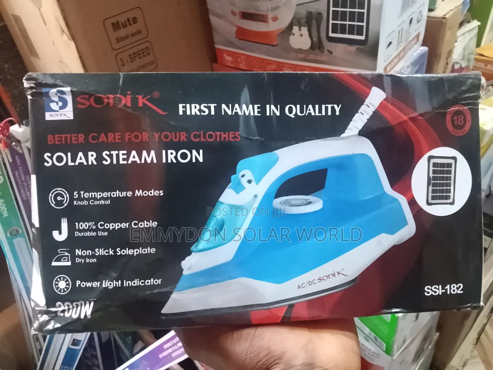 SONIK Steam AC/DC Solar Pressing Iron