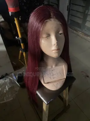 30 Inches Burgundy Bone Straight Look Alike