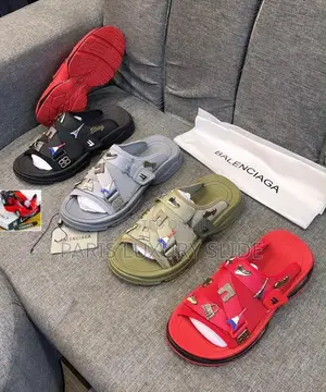 Balenciaga Charm Slides - Luxury Designer Platform Palm Slippers